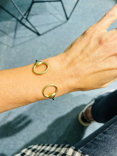 Bracelet Hermès Nausicaa - Bracelet rigide en or jaune 18k 58 Facettes 1