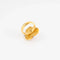 Bague 54 Bague étrusque en or jaune 18k avec opale de feu, diamants et péridot 58 Facettes 1