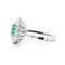 Bague Anello en or blanc émeraude de Colombie et diamants 58 Facettes 22986
