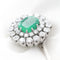 Bague Anello en or blanc émeraude de Colombie et diamants 58 Facettes 22986