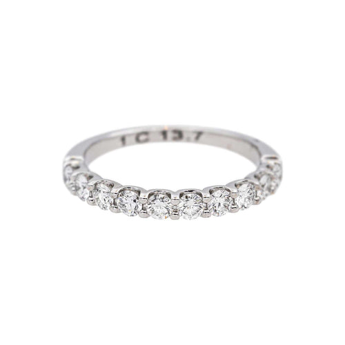 Bague 52 Demi-alliance - Bague en or blanc diamant 58 Facettes 5251519CN