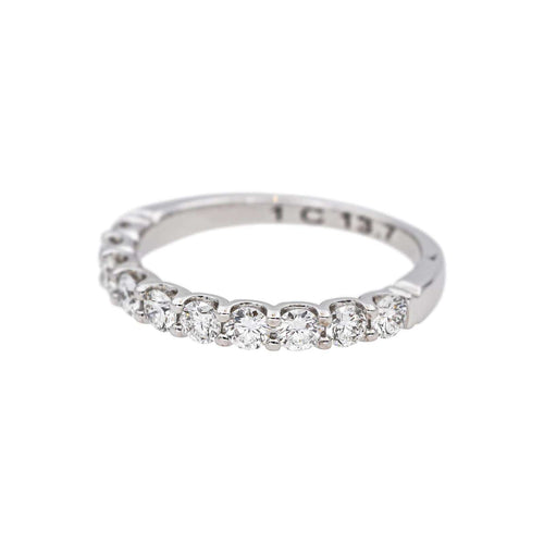 Bague 52 Demi-alliance - Bague en or blanc diamant 58 Facettes 5251519CN