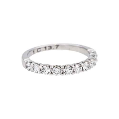 Bague 52 Demi-alliance - Bague en or blanc diamant 58 Facettes 5251519CN