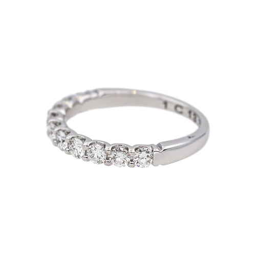 Bague 52 Demi-alliance - Bague en or blanc diamant 58 Facettes 5251519CN
