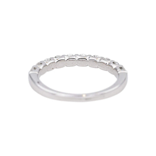 Bague 52 Demi-alliance - Bague en or blanc diamant 58 Facettes 5251519CN