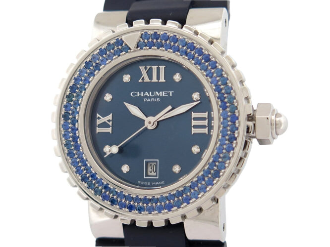Montre Chaumet Class One - Montre 33 mm en acier, saphirs bleus 58 Facettes 274636