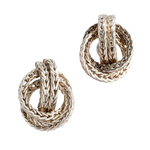 Boucles d'oreilles Hermès - Boucles d'oreilles Collection Vendôme en argent 58 Facettes 1