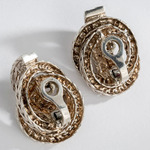 Boucles d'oreilles Hermès - Boucles d'oreilles Collection Vendôme en argent 58 Facettes 1