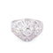 Bague 51 Bague dôme en platine et diamants 58 Facettes 1