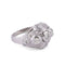 Bague 51 Bague dôme en platine et diamants 58 Facettes 1