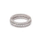 Bague 55 Alliance triple rangs de diamants en or gris 58 Facettes 1