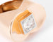 Bague 52 Bague Tank - Bague en or jaune 18k et platine et diamant 58 Facettes