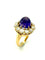 Bague 52 Bague marguerite 19e siècle en or rose 18K, améthyste et diamants 58 Facettes VINTAGE BG