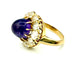 Bague 52 Bague marguerite 19e siècle en or rose 18K, améthyste et diamants 58 Facettes VINTAGE BG