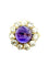 Bague 52 Bague marguerite 19e siècle en or rose 18K, améthyste et diamants 58 Facettes VINTAGE BG
