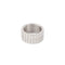 Bague 52 Hermès - Bague bandeau texturé en or gris 58 Facettes 1