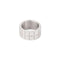 Bague 52 Hermès - Bague bandeau texturé en or gris 58 Facettes 1