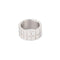 Bague 52 Hermès - Bague bandeau texturé en or gris 58 Facettes 1