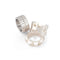 Bague 52 Hermès - Bague bandeau texturé en or gris 58 Facettes 1