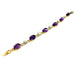 Bracelet Bracelet XIXe en or jaune, platine, améthystes et diamants 58 Facettes VINTAGE BRA