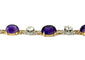 Bracelet Bracelet - Améthystes et diamants en or jaune 18K et platine 58 Facettes VINTAGE BRA