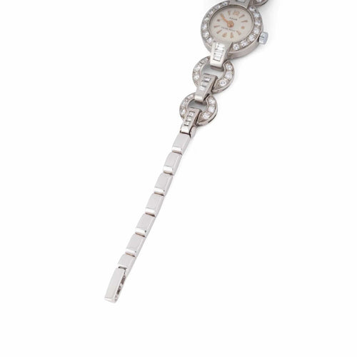 Montre Montre Art déco en platine et or gris et diamants 58 Facettes 1