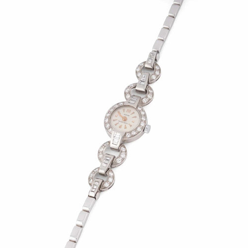 Montre Montre Art déco en platine et or gris et diamants 58 Facettes 1
