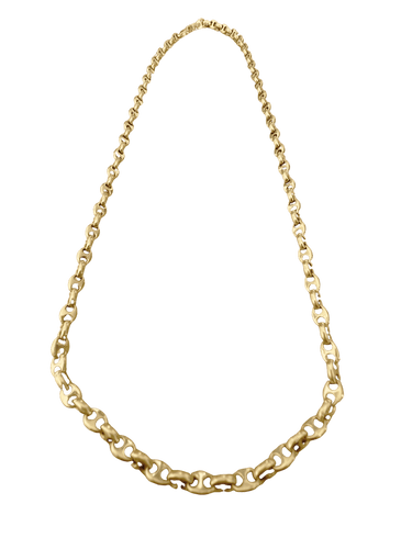 Collier maille grain de café en or jaune 18 carats