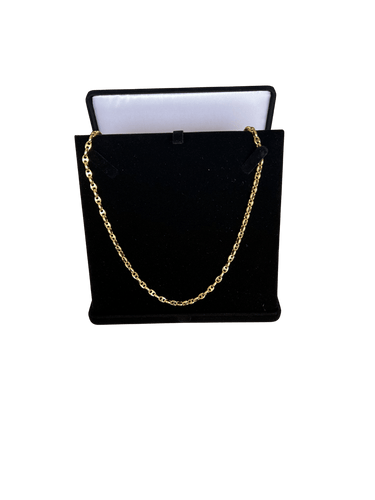 Collier maille grain de café en or jaune 18 carats