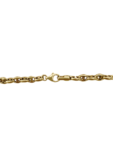 Collier maille grain de café en or jaune 18 carats
