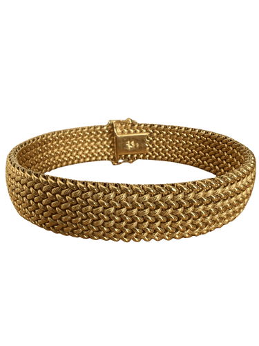 Bracelet Bracelet maille polonaise en or jaune 18 carats 58 Facettes N31