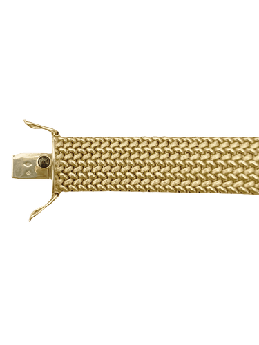 Bracelet Bracelet maille polonaise en or jaune 18 carats 58 Facettes N31
