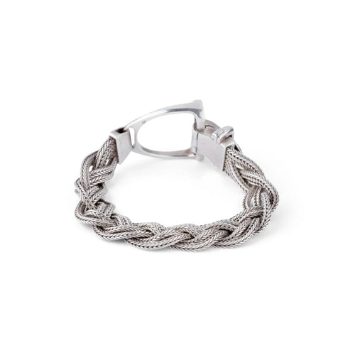 Bracelet Hermès - Bracelet modèle Étrier en argent 925 58 Facettes 1