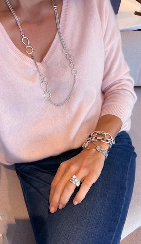 Bracelet Hermès - Bracelet modèle Étrier en argent 925 58 Facettes 1