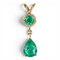 Pendentif Pendentif en or jaune 18 ct avec émeraudes naturelles et diamants 58 Facettes P003