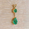 Pendentif Pendentif en or jaune 18 ct avec émeraudes naturelles et diamants 58 Facettes P003