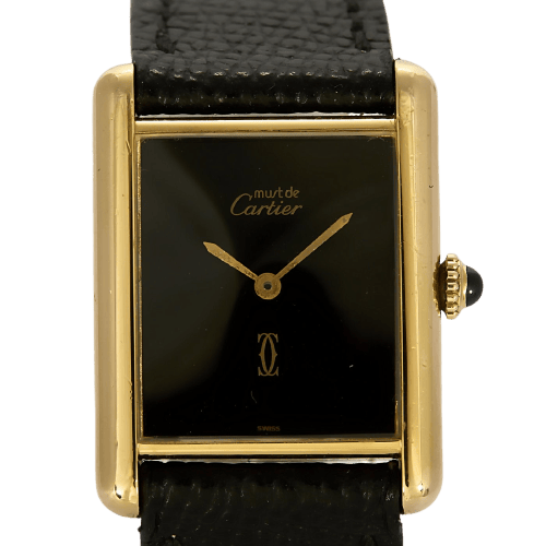 Montre Cartier - Montre Tank Must en argent plaqué or 58 Facettes A1193
