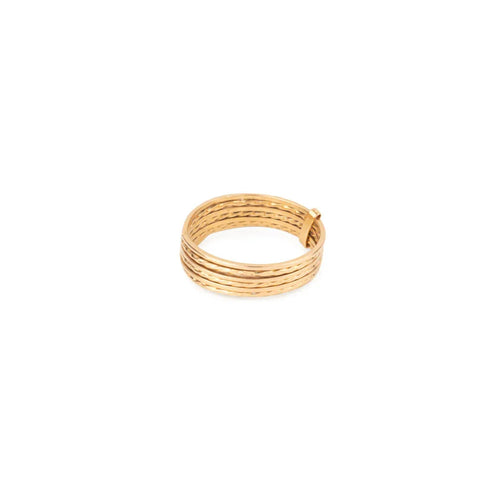 Bague 56 Bague semainier 7 anneaux en or jaune 18k 58 Facettes 1