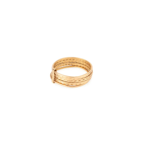 Bague 56 Bague semainier 7 anneaux en or jaune 18k 58 Facettes 1