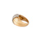 Bague 56 Bague godronnée en or jaune et platine, diamants 58 Facettes 1
