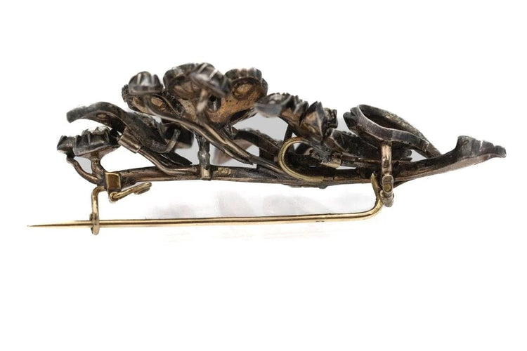 Broche Broche XIXe hollandaise en or jaune, argent et diamants 58 Facettes 9360V