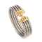 Bracelet Bvlgari - Bracelet Parentesi tubogaz en acier et or jaune 58 Facettes 1