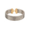Bracelet Bvlgari - Bracelet Parentesi tubogaz en acier et or jaune 58 Facettes 1