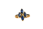Bague 56 Bague saphirs taille navette en or jaune 18 carats 58 Facettes 3765
