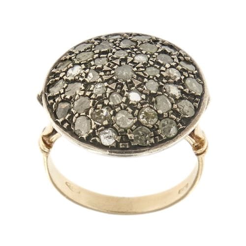 Bague Bague ronde avec diamants 58 Facettes 36100
