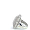 Bague 53 Bague cocktail en or blanc 18 carats et diamants 58 Facettes UN0131