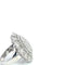 Bague 53 Bague cocktail en or blanc 18 carats et diamants 58 Facettes UN0131