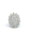Bague 53 Bague cocktail en or blanc 18 carats et diamants 58 Facettes UN0131