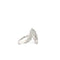 Bague 54 Bague cygne en or blanc 14 carats et pavé de diamants 58 Facettes UN0142