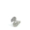 Bague 54 Bague cygne en or blanc 14 carats et pavé de diamants 58 Facettes UN0142